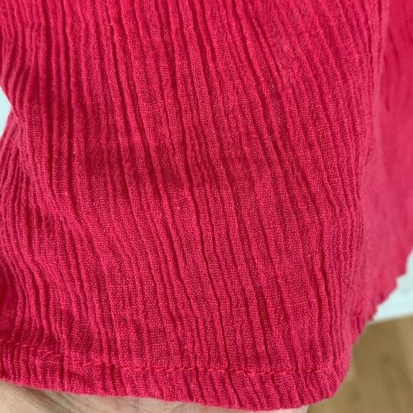 Funky People Cotton Gauze Floral Vacation Sleeveless Casual Boho Pink Tank Top - Picture 3 of 8